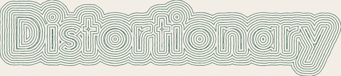 Distortionary drawn as concentric rings, like a contour map.